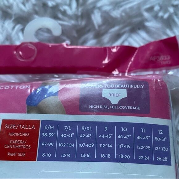 Hanes Briefs Underwear High Rise Full Coverage 3 Pair Total New in Pack Size M 6 - Picture 5 of 5